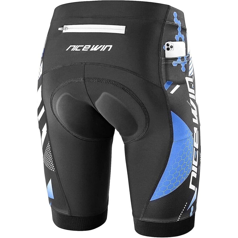 Nicewin Men's Padded Cycling Shorts Size M Blue Anti-Slip Leg Sports Activewear - Picture 2 of 10